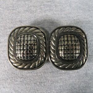 Vintage Douglas Paquette Belt Buckle Silver Tone 80s 90s Textured